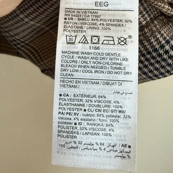 Old Navy Plaid Relaxed Blazer Suit Jacket Plus Size XXL Brown Neutral Academia - Picture 7 of 9